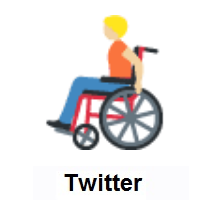 Person In Manual Wheelchair: Medium-Light Skin Tone on Twitter Twemoji