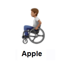 Person In Manual Wheelchair: Medium Skin Tone on Apple iOS