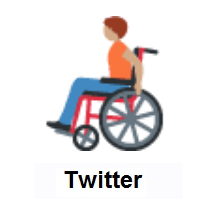 Person In Manual Wheelchair: Medium Skin Tone on Twitter Twemoji