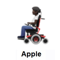 Person In Motorized Wheelchair: Dark Skin Tone on Apple iOS