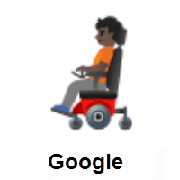 Person In Motorized Wheelchair: Dark Skin Tone on Google Android