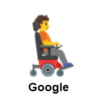 Person in Motorized Wheelchair Facing Right on Google Android