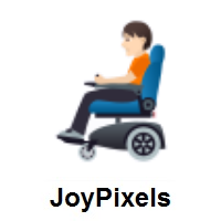 Person In Motorized Wheelchair: Light Skin Tone on JoyPixels