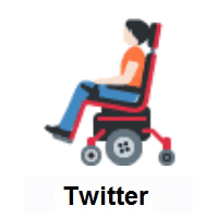 Person In Motorized Wheelchair: Light Skin Tone on Twitter Twemoji