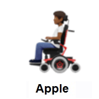 Person In Motorized Wheelchair: Medium-Dark Skin Tone on Apple iOS