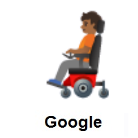 Person In Motorized Wheelchair: Medium-Dark Skin Tone on Google Android