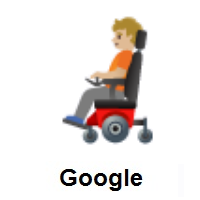 Person In Motorized Wheelchair: Medium-Light Skin Tone on Google Android