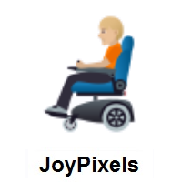 Person In Motorized Wheelchair: Medium-Light Skin Tone on JoyPixels