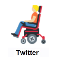 Person In Motorized Wheelchair: Medium-Light Skin Tone on Twitter Twemoji