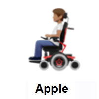 Person In Motorized Wheelchair: Medium Skin Tone on Apple iOS