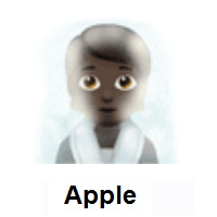 Person in Steamy Room: Dark Skin Tone on Apple iOS