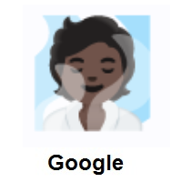 Person in Steamy Room: Dark Skin Tone on Google Android