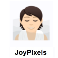 Person in Steamy Room: Light Skin Tone on JoyPixels