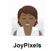 Person in Steamy Room: Medium-Dark Skin Tone on JoyPixels