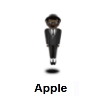 Person in Suit Levitating: Dark Skin Tone on Apple iOS