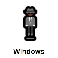 Person in Suit Levitating: Dark Skin Tone on Microsoft Windows