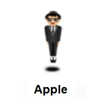 Person in Suit Levitating: Light Skin Tone on Apple iOS