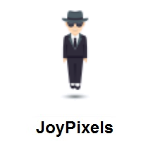 Person in Suit Levitating: Light Skin Tone on JoyPixels