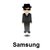 Person in Suit Levitating: Light Skin Tone on Samsung