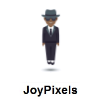 Person in Suit Levitating: Medium-Dark Skin Tone on JoyPixels