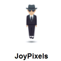 Person in Suit Levitating: Medium-Light Skin Tone on JoyPixels