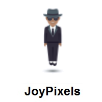 Person in Suit Levitating: Medium Skin Tone on JoyPixels