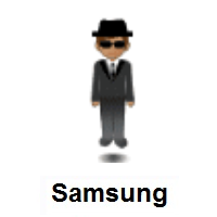 Person in Suit Levitating: Medium Skin Tone on Samsung