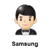 Person in Tuxedo: Light Skin Tone on Samsung
