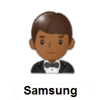 Person in Tuxedo: Medium-Dark Skin Tone on Samsung