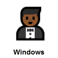 Person in Tuxedo: Medium-Dark Skin Tone on Microsoft Windows