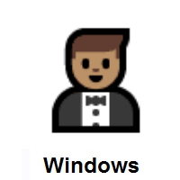 Person in Tuxedo: Medium Skin Tone on Microsoft Windows