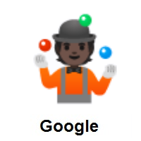 Person Juggling: Dark Skin Tone on Google Android
