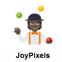 Person Juggling: Dark Skin Tone on JoyPixels