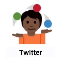 Person Juggling: Dark Skin Tone on Twitter Twemoji