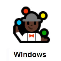 Person Juggling: Dark Skin Tone on Microsoft Windows
