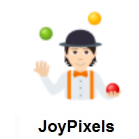 Person Juggling: Light Skin Tone on JoyPixels