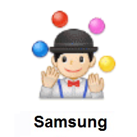 Person Juggling: Light Skin Tone on Samsung