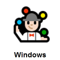 Person Juggling: Light Skin Tone on Microsoft Windows
