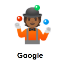 Person Juggling: Medium-Dark Skin Tone on Google Android