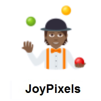 Person Juggling: Medium-Dark Skin Tone on JoyPixels