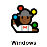 Person Juggling: Medium-Dark Skin Tone on Microsoft Windows