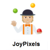 Person Juggling: Medium-Light Skin Tone on JoyPixels