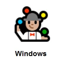 Person Juggling: Medium-Light Skin Tone on Microsoft Windows