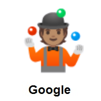 Person Juggling: Medium Skin Tone on Google Android