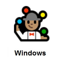 Person Juggling: Medium Skin Tone on Microsoft Windows