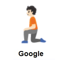 Person Kneeling: Light Skin Tone on Google Android