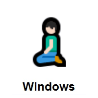 Person Kneeling: Light Skin Tone on Microsoft Windows