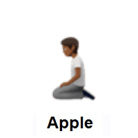 Person Kneeling: Medium-Dark Skin Tone on Apple iOS