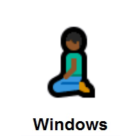 Person Kneeling: Medium-Dark Skin Tone on Microsoft Windows