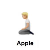 Person Kneeling: Medium-Light Skin Tone on Apple iOS